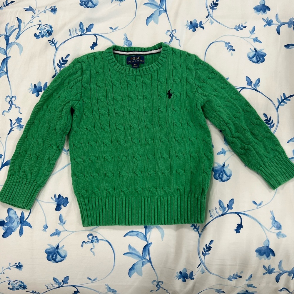 Polo Ralph Lauren Kids Green Knit Sweater
